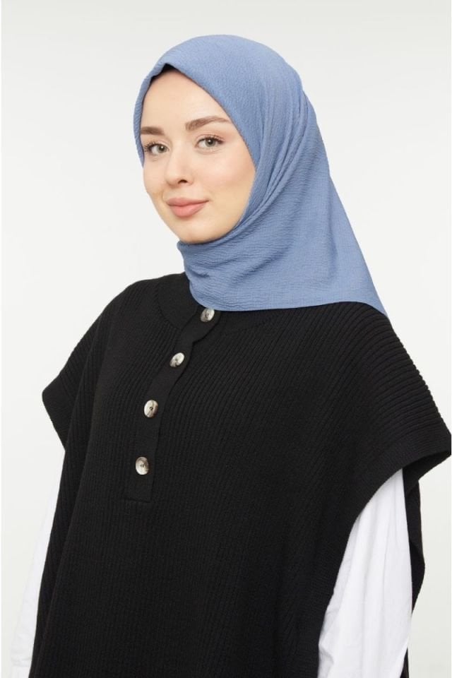 Mio Caz Eşarp - Çelik Mavi