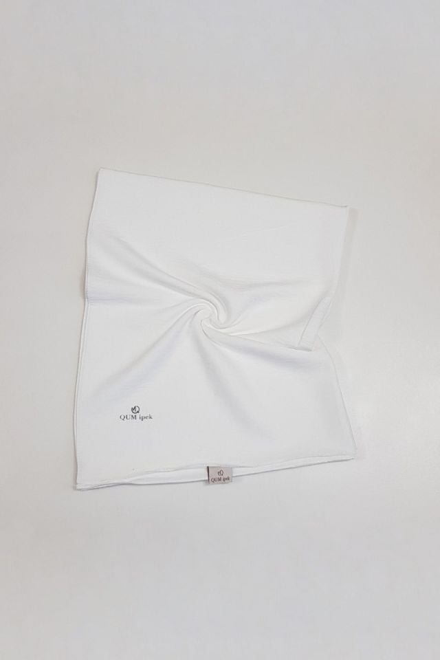 QUM ipek Pamuk Caz Şal - Beyaz