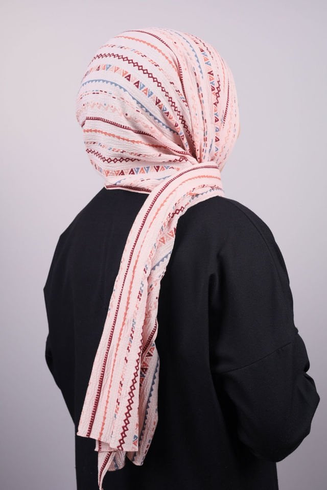 Desenli Mio Caz Şal - Somon