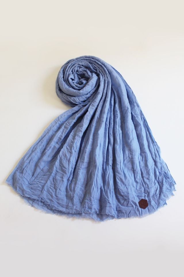 Vual Kraş Şal - Açık Mavi