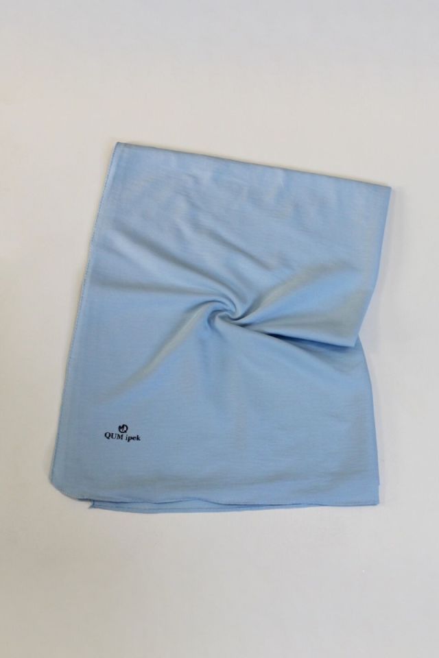 QUM ipek Pamuk Caz Şal - Bebe Mavisi