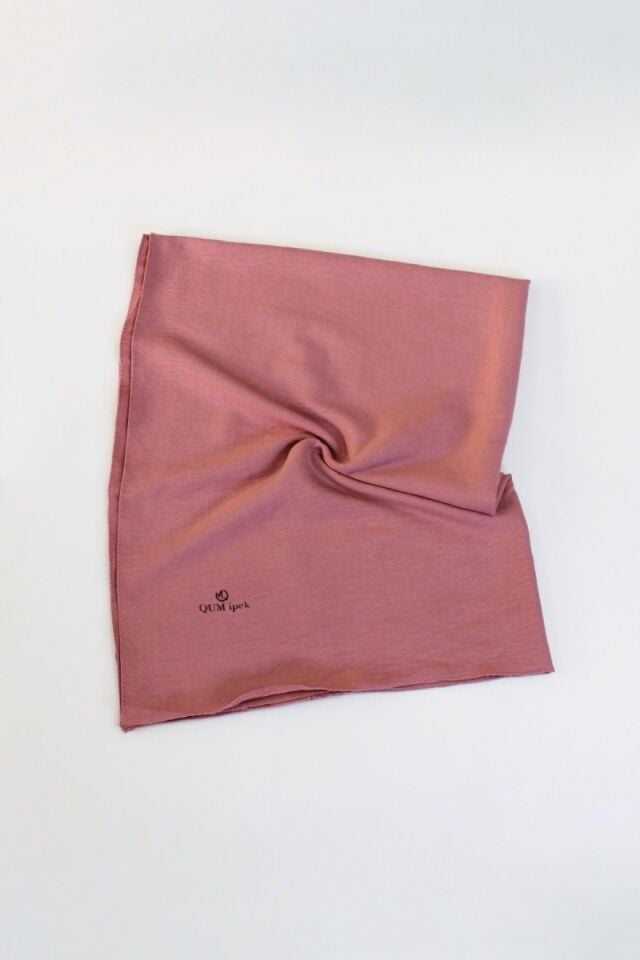 QUM ipek Pamuk Caz Şal - Gül Kurusu