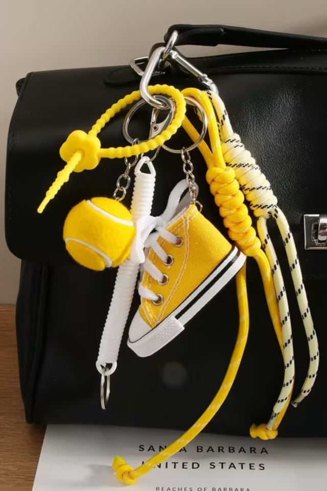 Sarı Ayakkabı Charm Çanta Aksesuarları (Çanta Dahil Değildir)