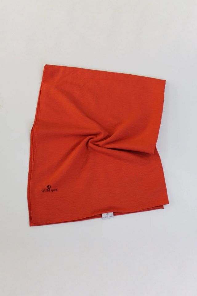 QUM ipek Pamuk Caz Şal - Kiremit