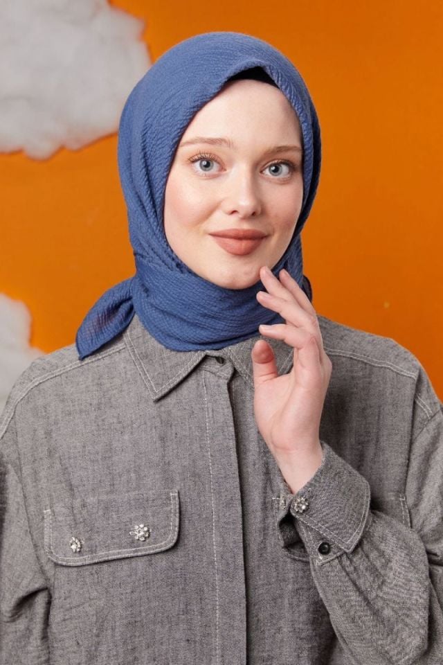 Mio Caz Eşarp - Koyu Mavi