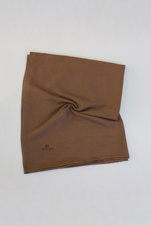 QUM ipek Pamuk Caz Şal - Kahverengi