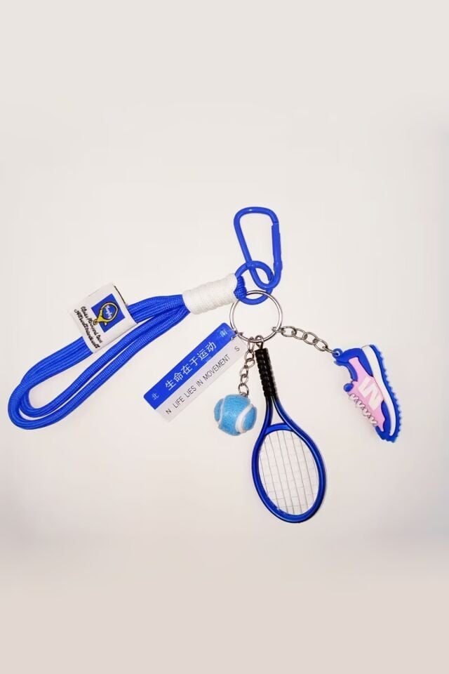 Saks Tenis Raketi ve Ayakkabı Charm Çanta Aksesuarları