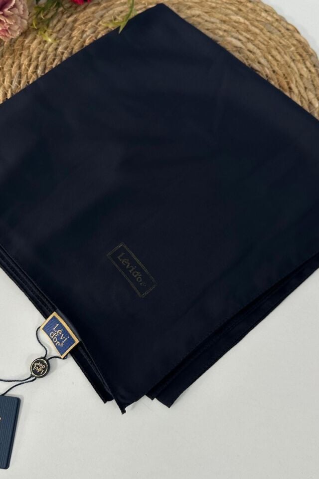 110x110 Levidor Medine İpeği Eşarp - Lacivert