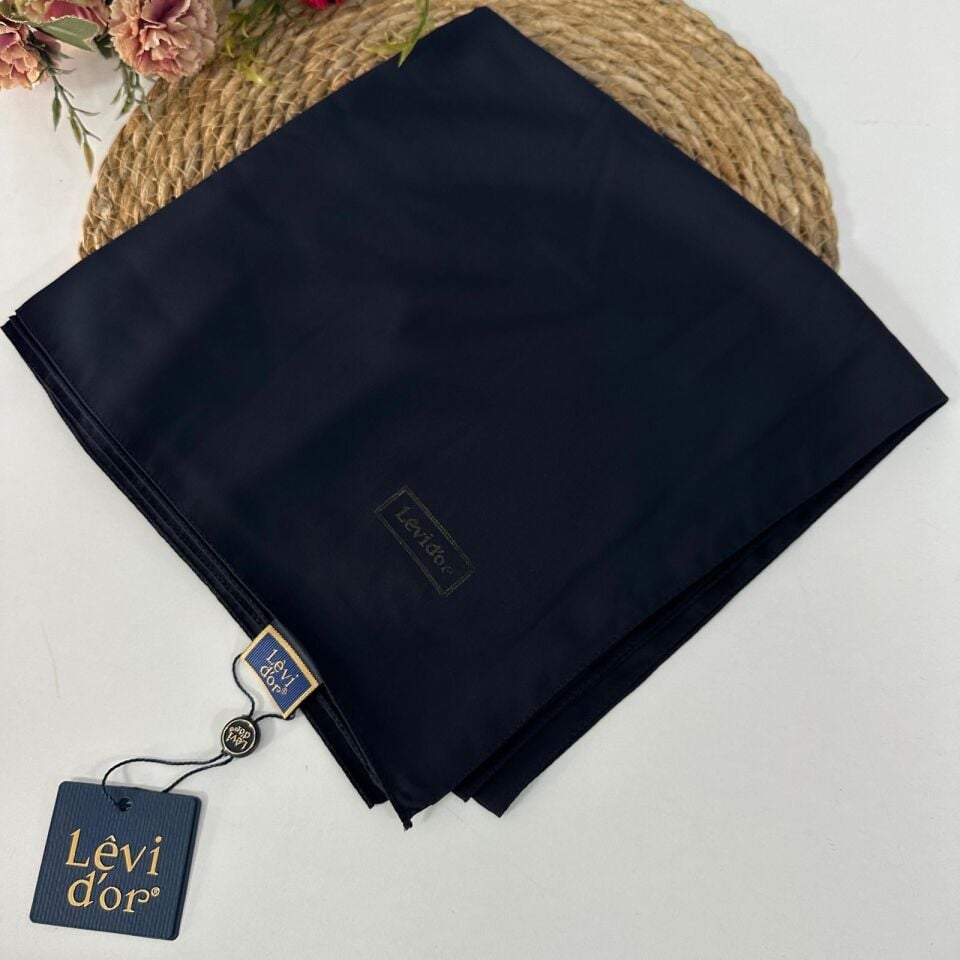110x110 Levidor Medine İpeği Eşarp - Lacivert