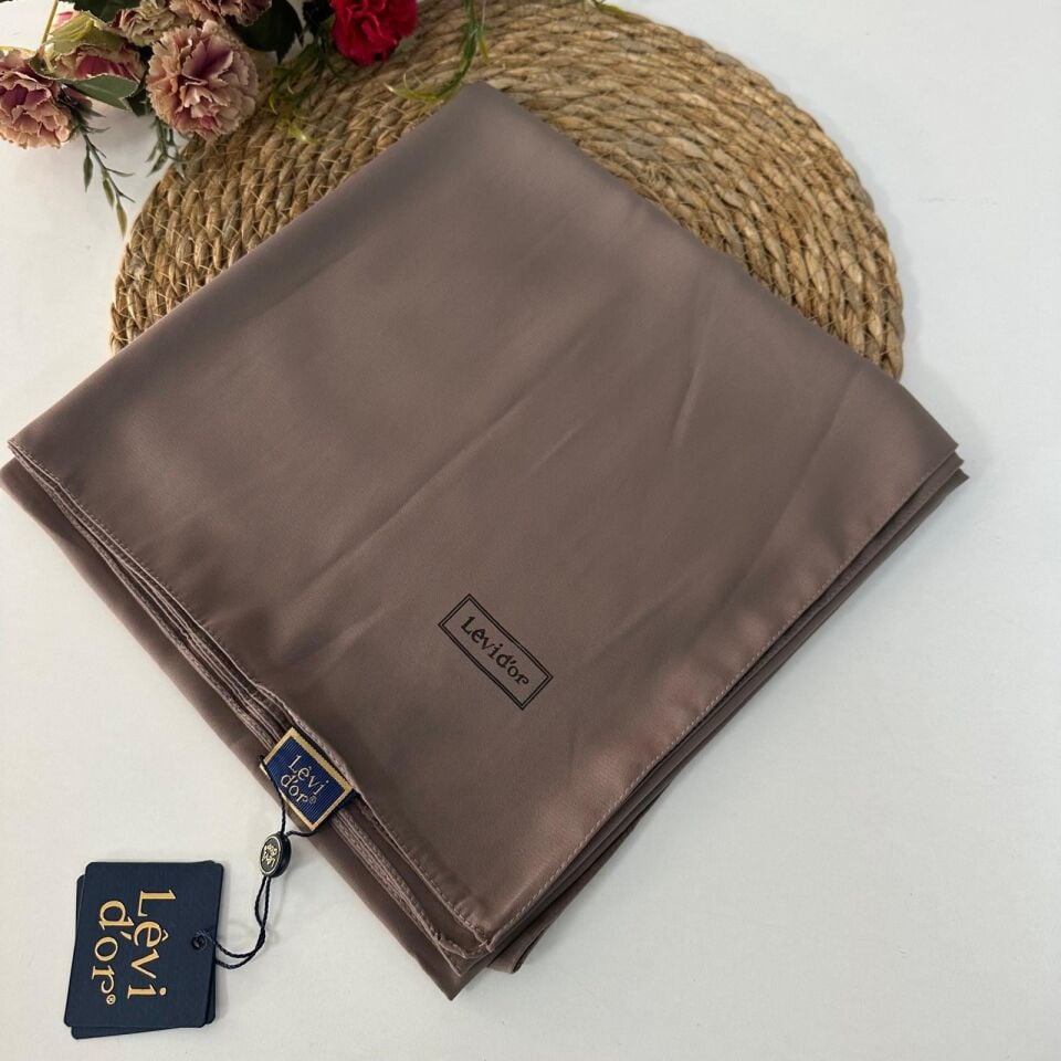 110x110 Levidor Medine İpeği Eşarp - Vizon