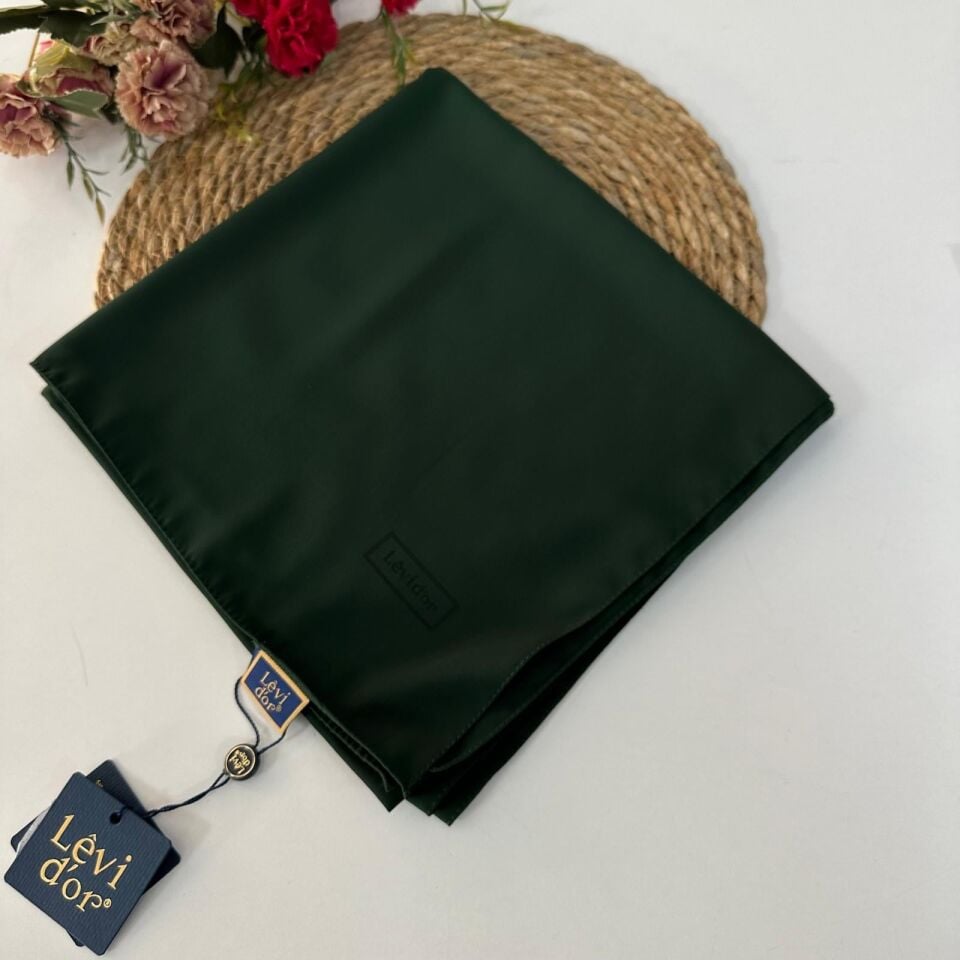 110x110 Levidor Medine İpeği Eşarp - Zümrüt