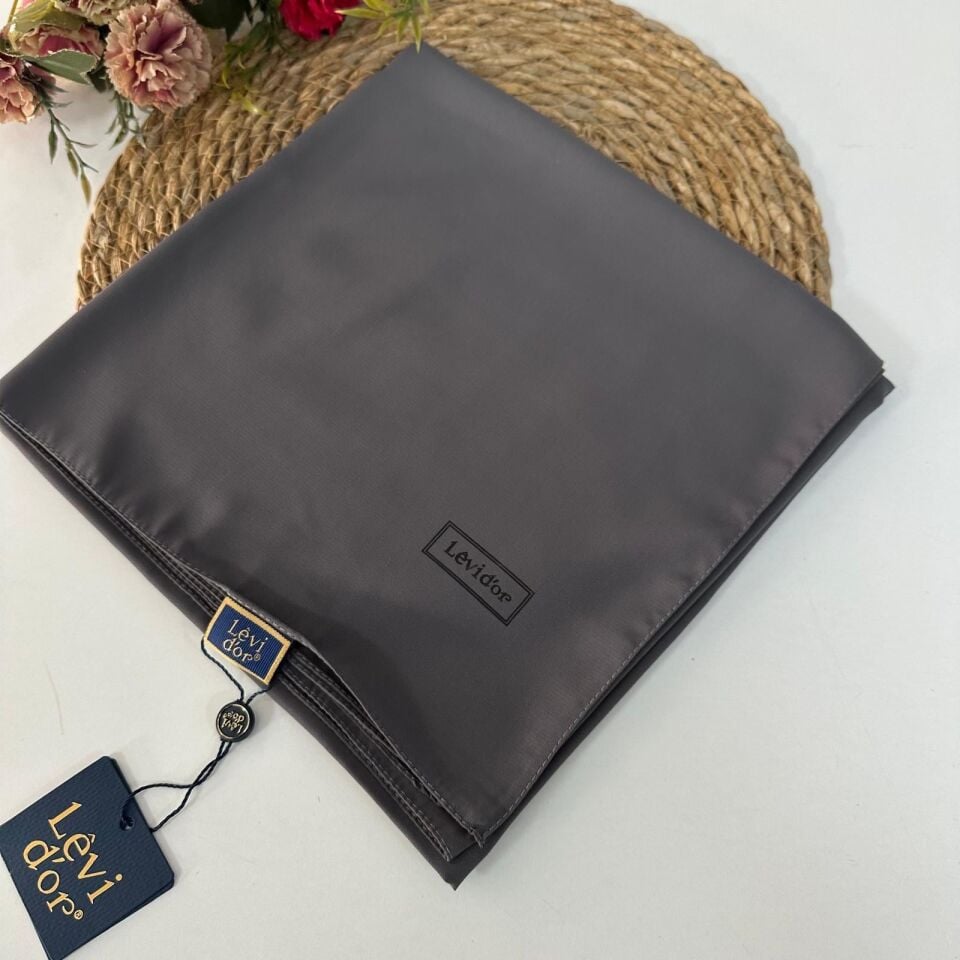 110x110 Levidor Medine İpeği Eşarp - Füme