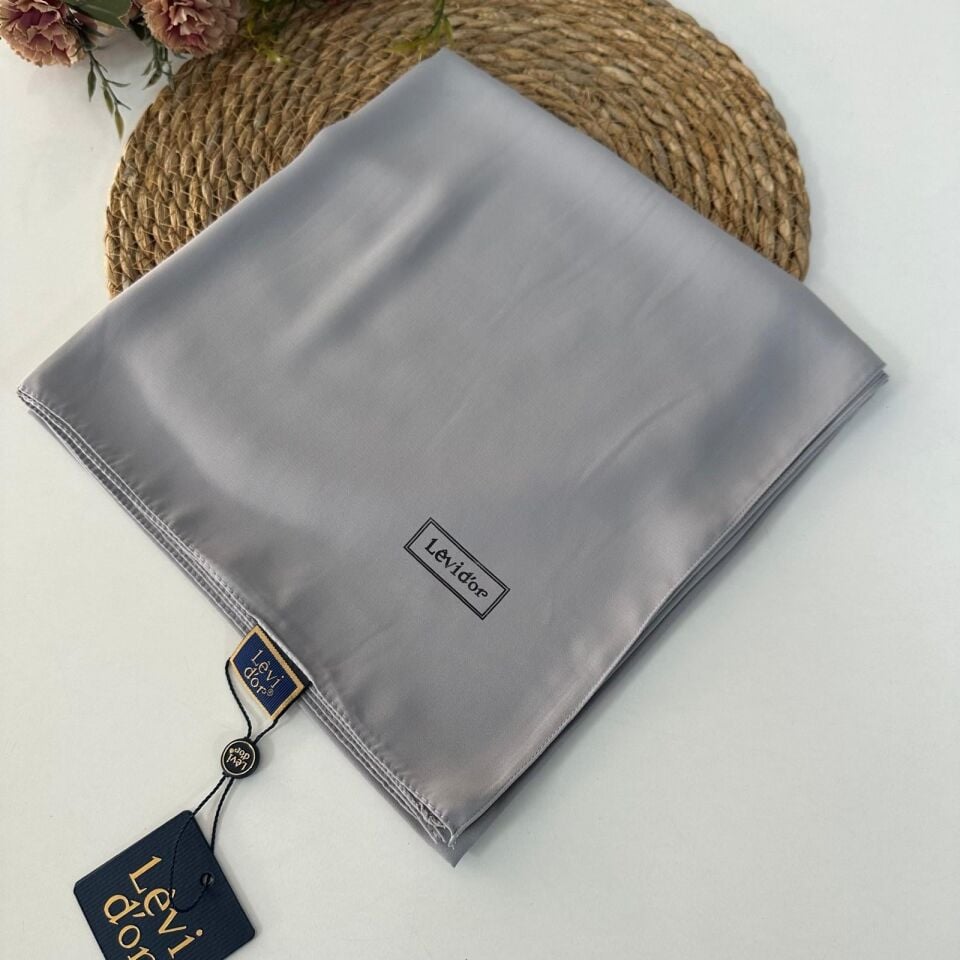 110x110 Levidor Medine İpeği Eşarp - Gümüş