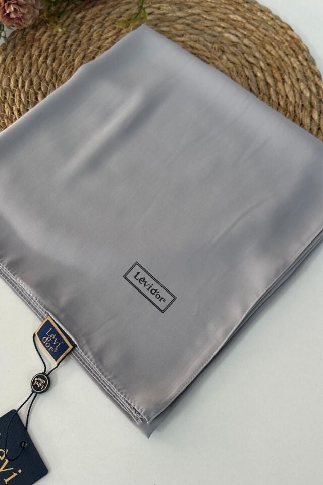 110x110 Levidor Medine İpeği Eşarp - Gümüş